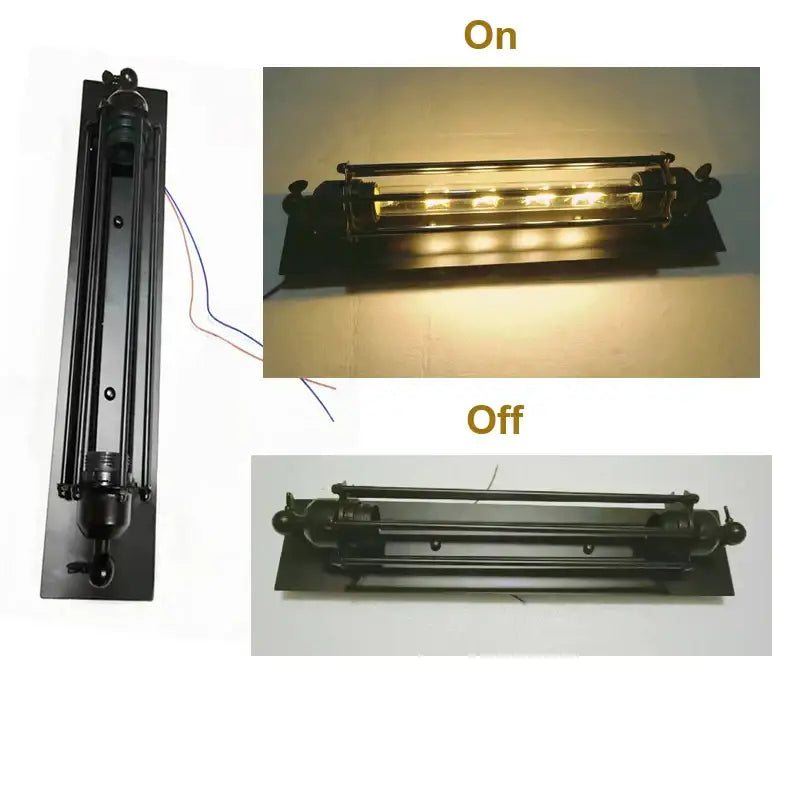 Black Silver Industrial Sconce