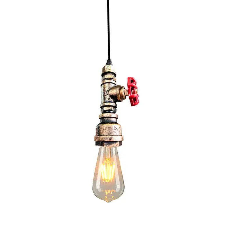 Black Red Pipe Chandelier