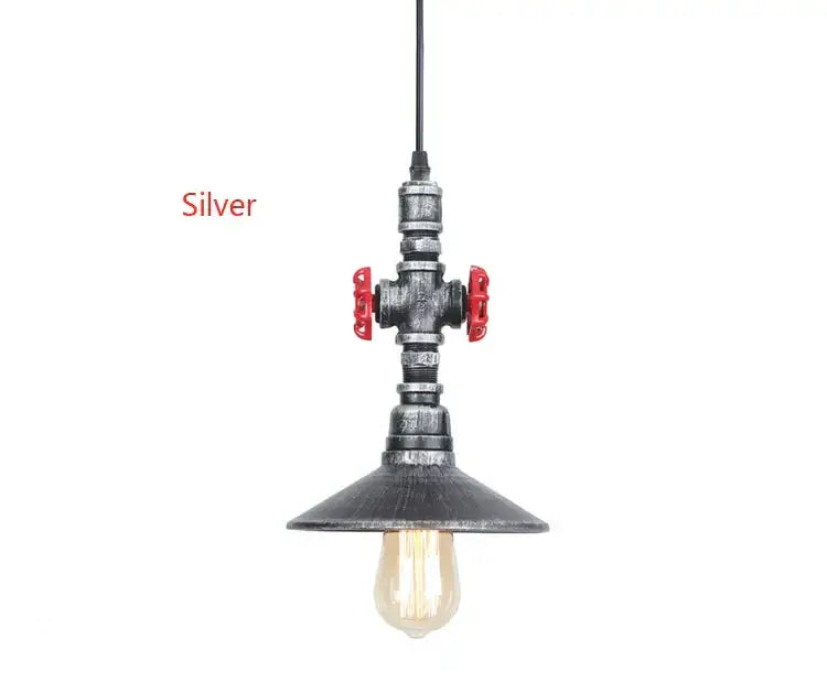 Red Valve Pipe Pendant