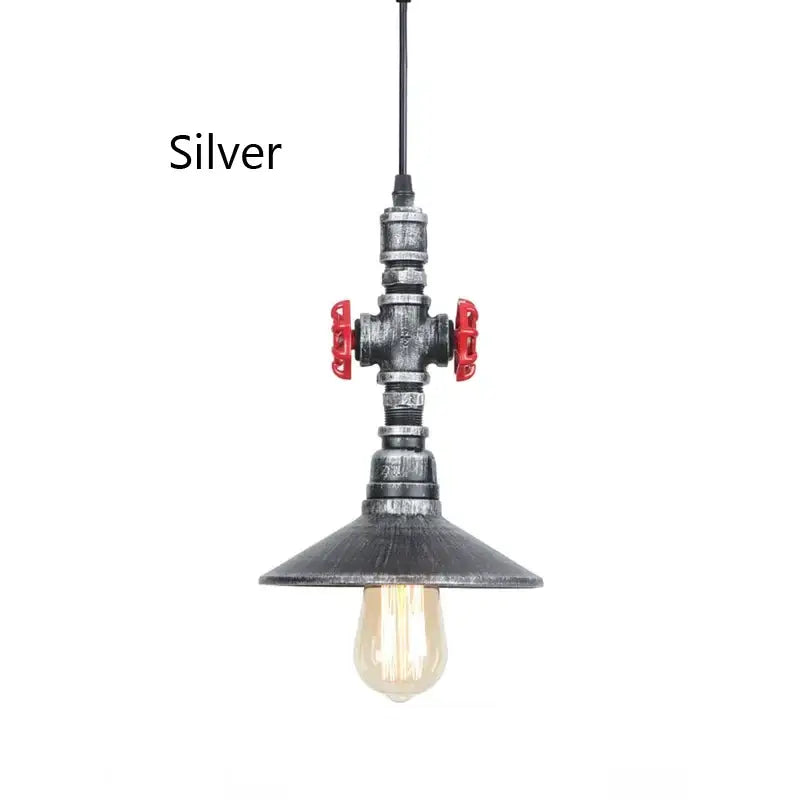 Red Valve Pipe Pendant