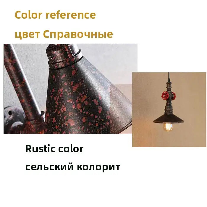 Red Valve Pipe Pendant