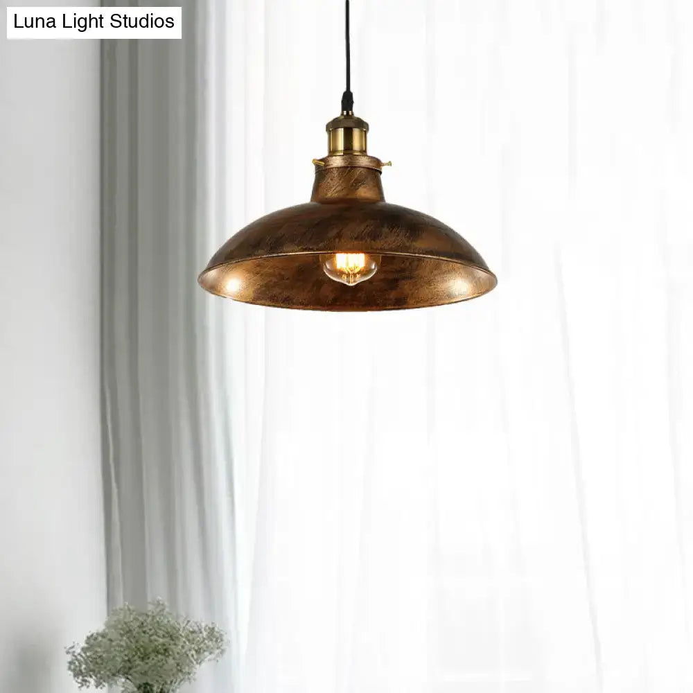 Brass Iron Dome Pendant