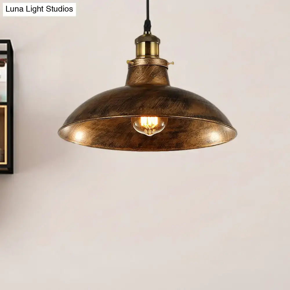 Brass Iron Dome Pendant