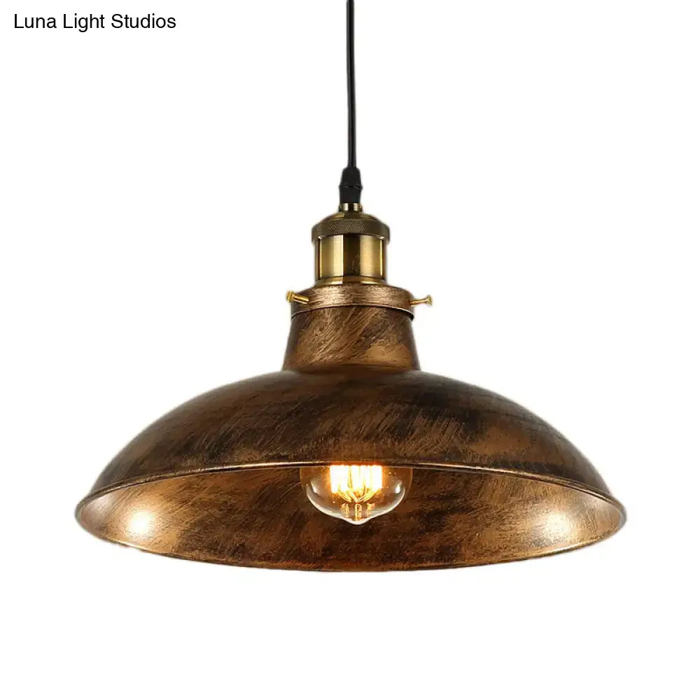 Brass Iron Dome Pendant