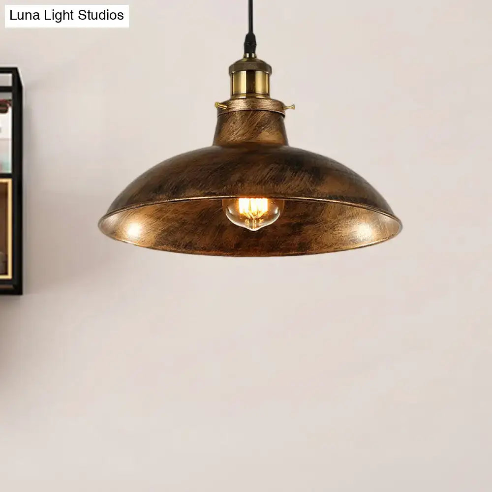 Brass Iron Dome Pendant