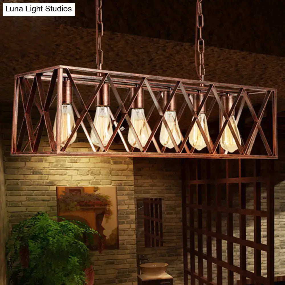 Copper Cross Dining Pendant