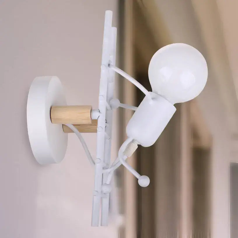 White Brass Geometric Sconce