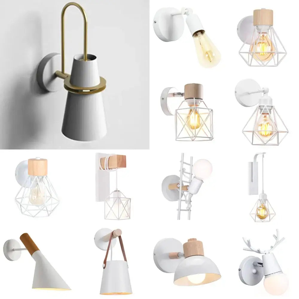 White Brass Geometric Sconce