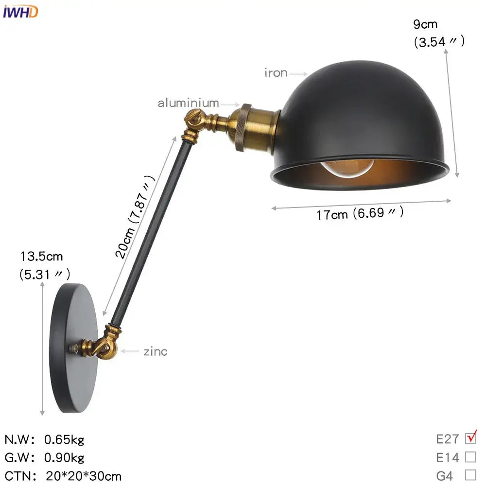 White Chrome Swing Arm Sconce