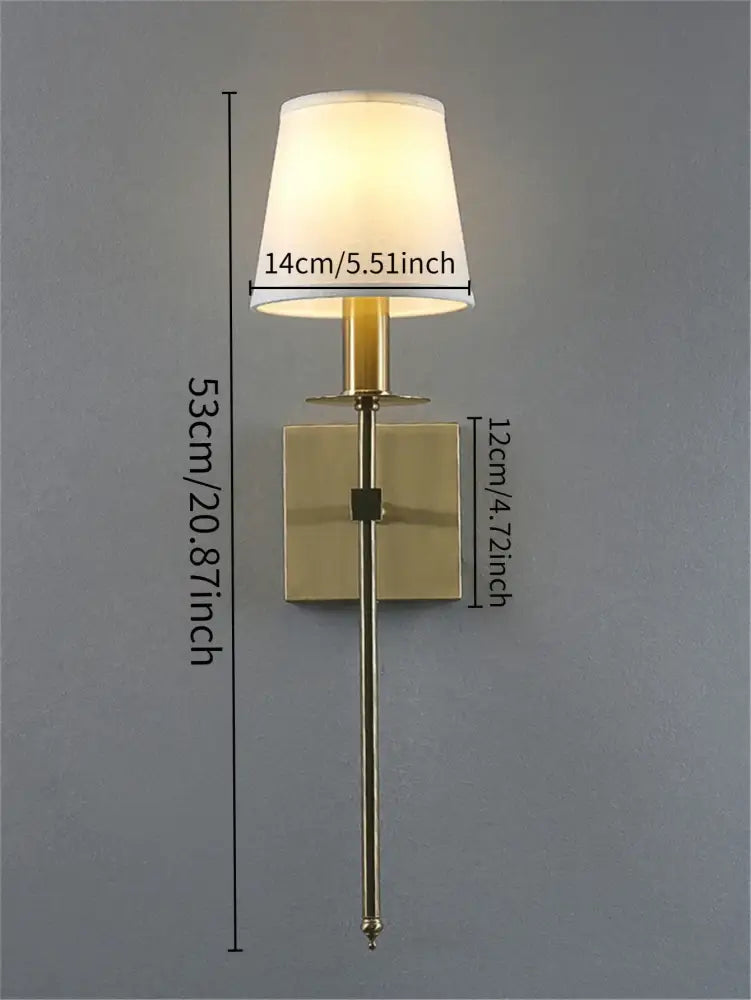 White Brass Wall Lamp