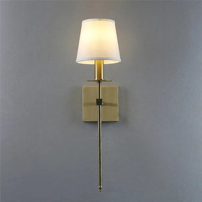 White Brass Wall Lamp