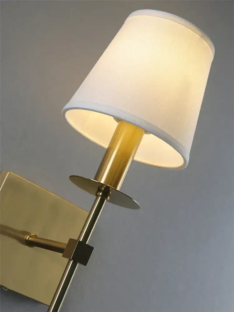 White Brass Wall Lamp