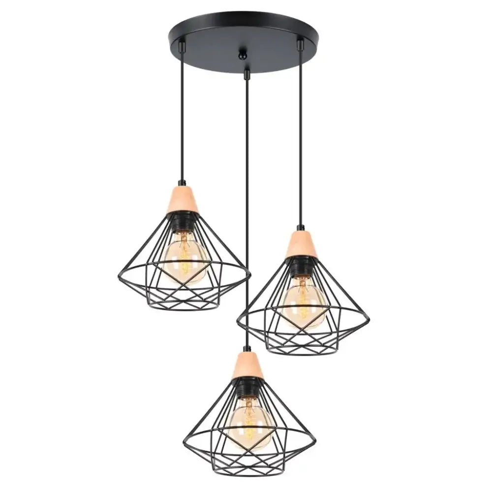 Black Metal Cage Chandelier