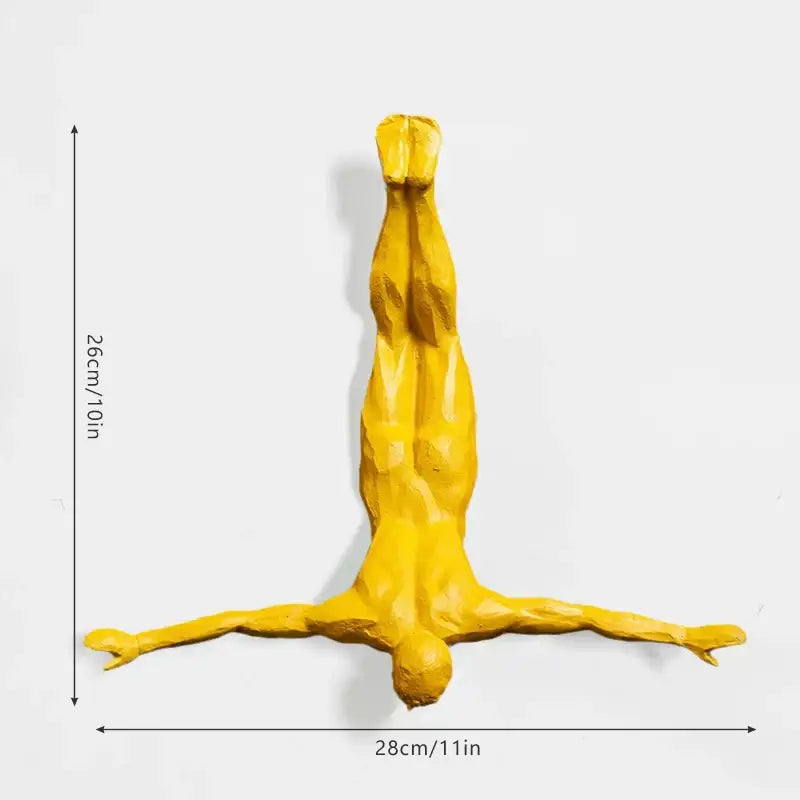 Yellow Resin Wall Sculpture