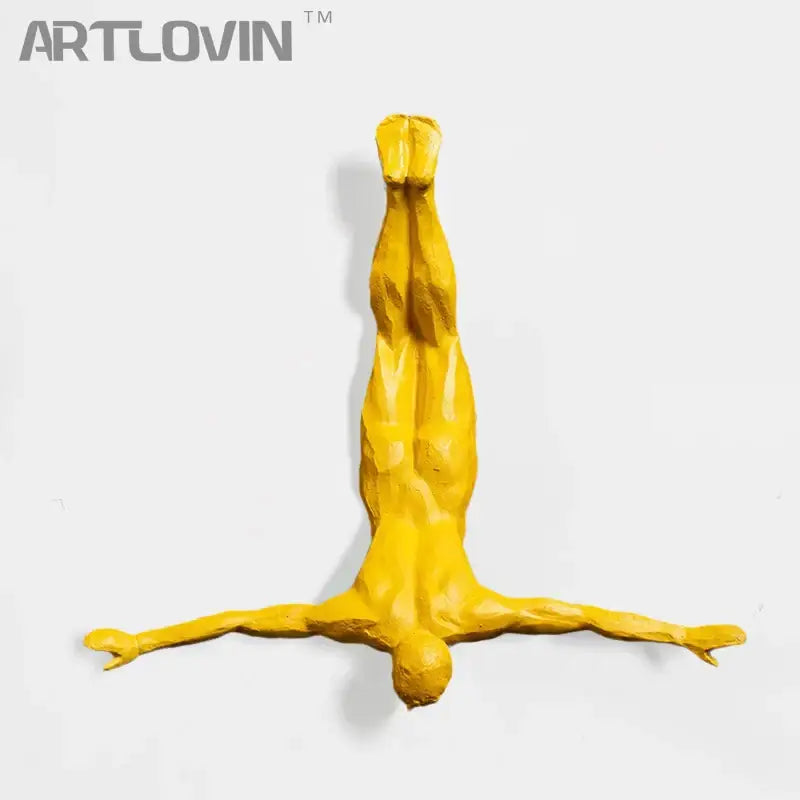 Yellow Resin Wall Sculpture