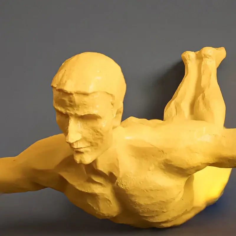 Yellow Resin Wall Sculpture