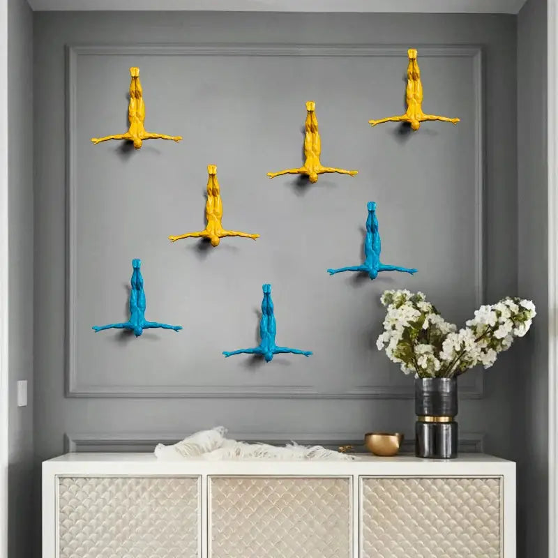 Yellow Resin Wall Sculpture