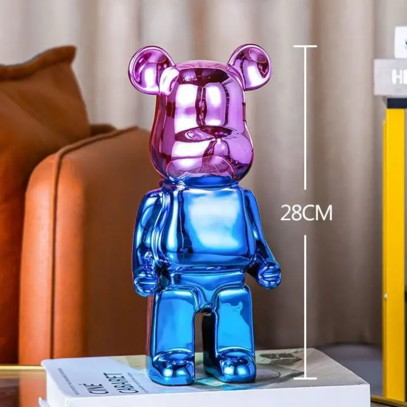 Iridescent Bear Sculpture Set