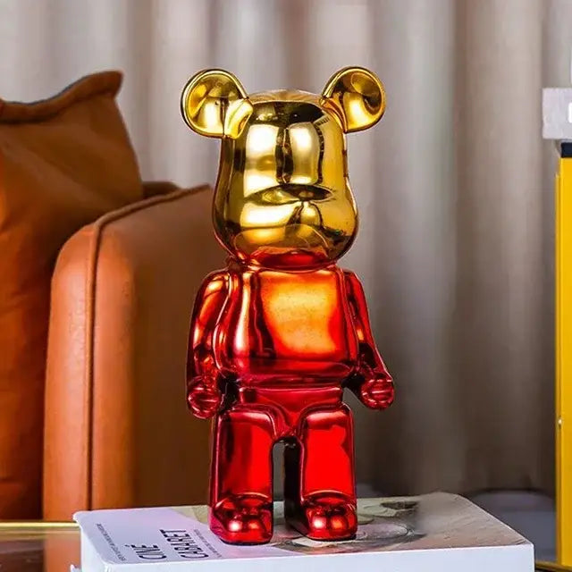 Iridescent Bear Sculpture Set