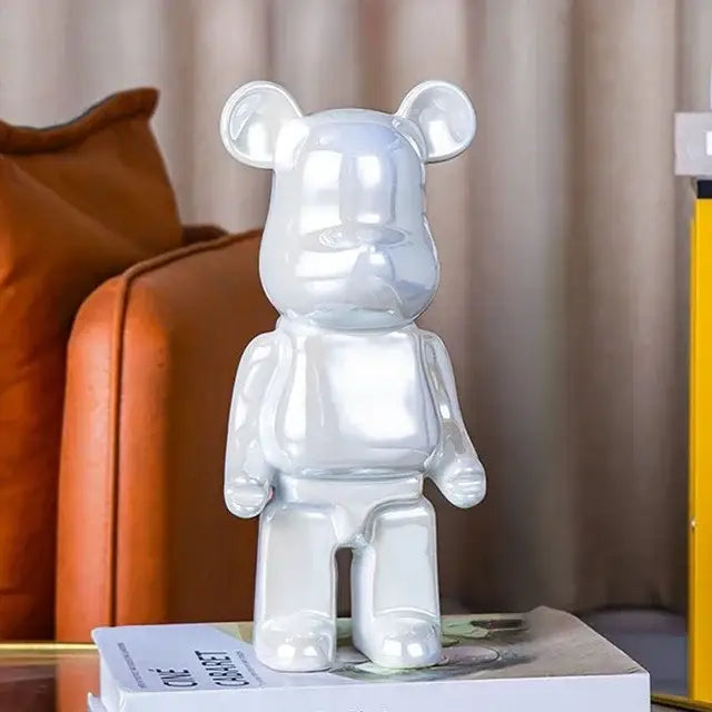 Iridescent Bear Sculpture Set
