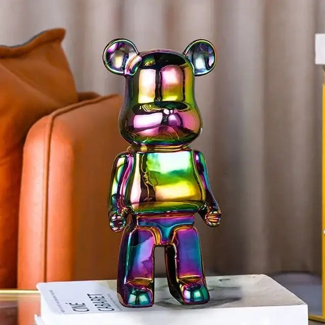 Iridescent Bear Sculpture Set