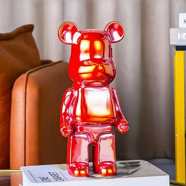 Iridescent Bear Sculpture Set