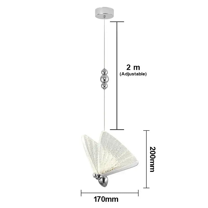 Gold Butterfly Pendant Light with Golden Finish