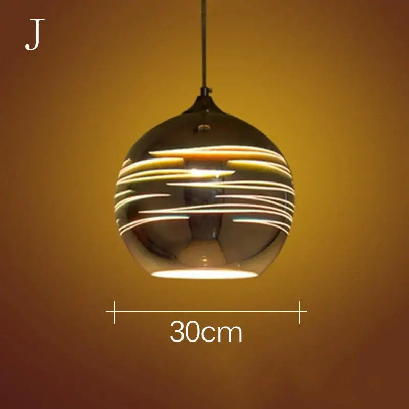 Starburst Glass 30cm Pendant Light