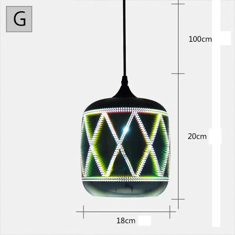 Starburst Glass 30cm Pendant Light