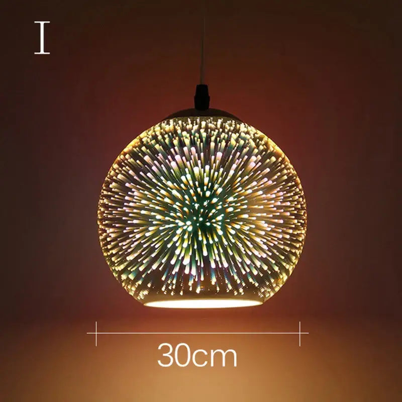 Starburst Glass 30cm Pendant Light