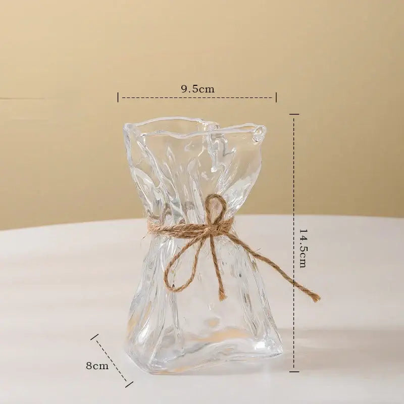 Clear Irregular Glass Vase