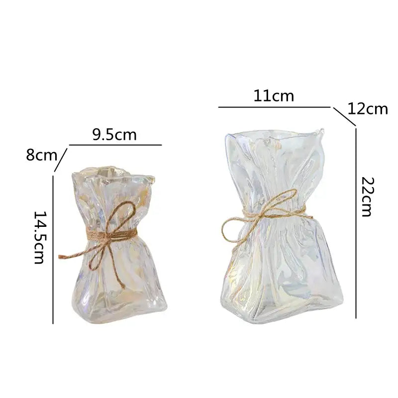 Clear Irregular Glass Vase