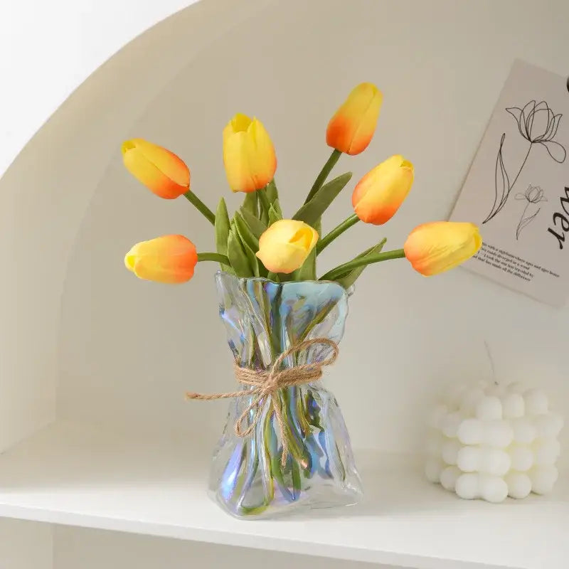 Clear Irregular Glass Vase