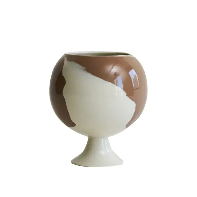 Black White Spherical Vase