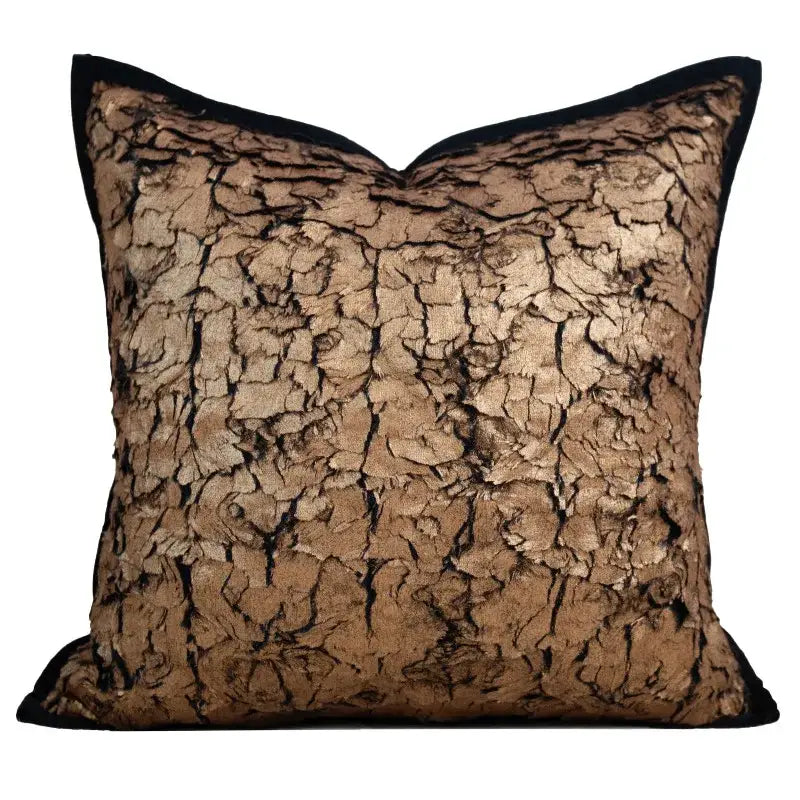 Brown White Geometric Cushion