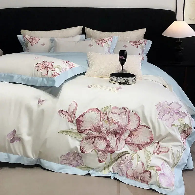 Floral Embroidery Bedding Set