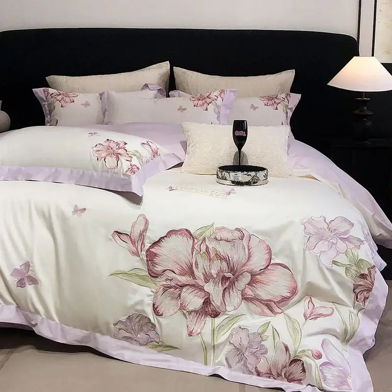 Floral Embroidery Bedding Set