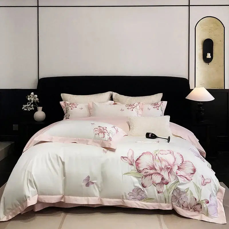 Floral Embroidery Bedding Set