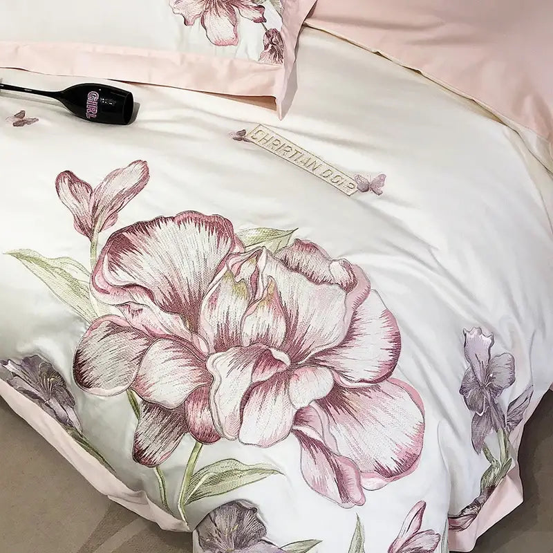 Floral Embroidery Bedding Set