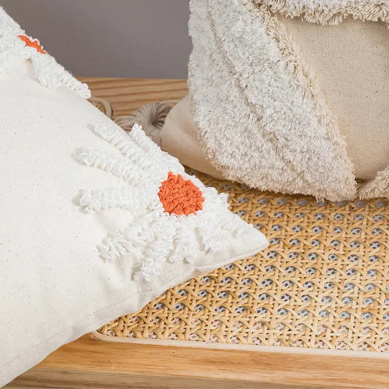 Ivory Tufted Cushion Cover