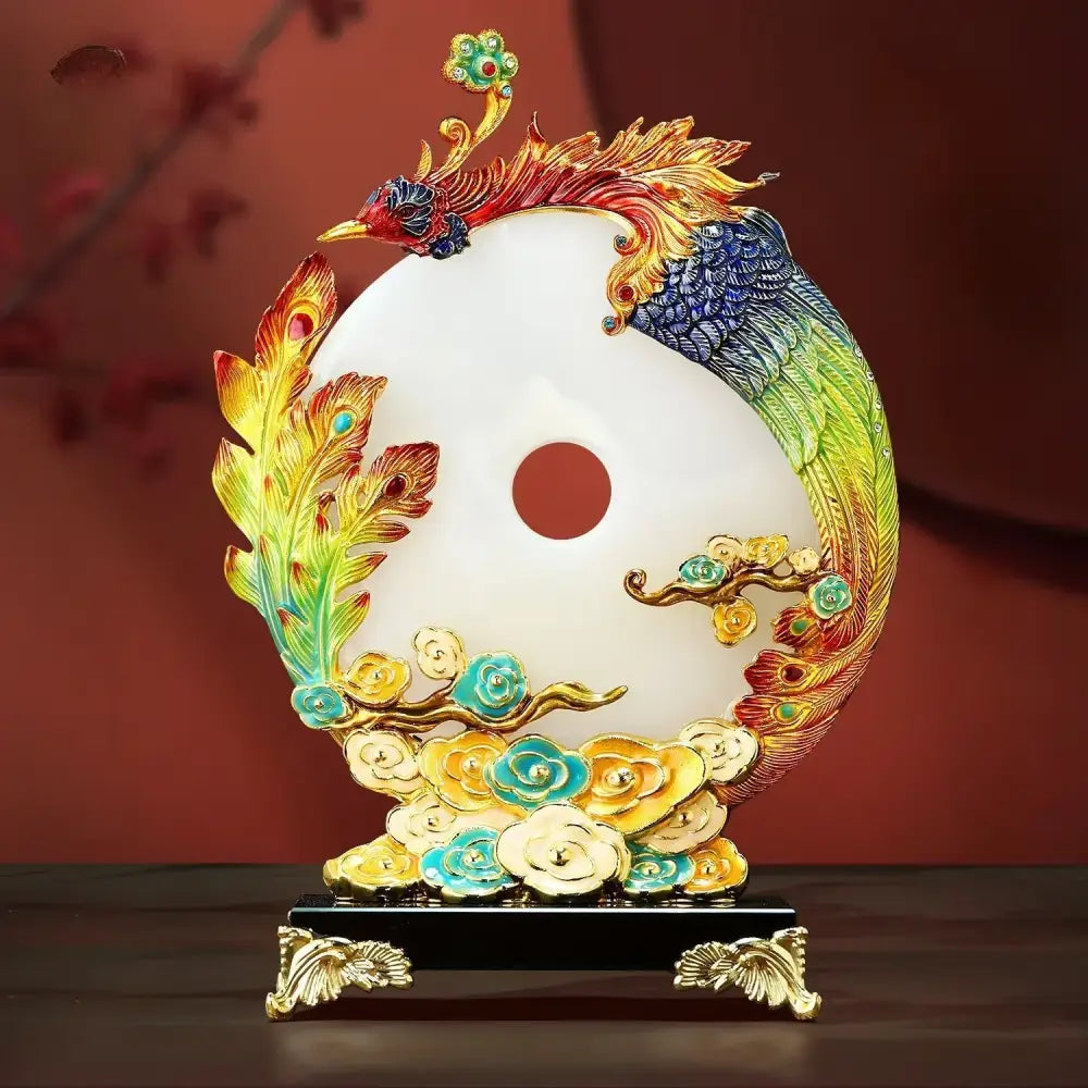 Jade Enamel Dragon Ornament