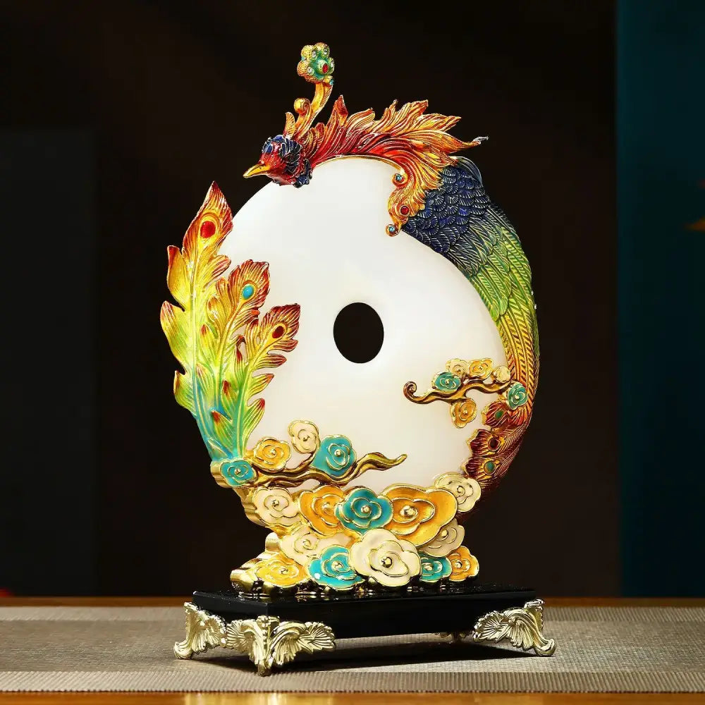 Jade Enamel Dragon Ornament
