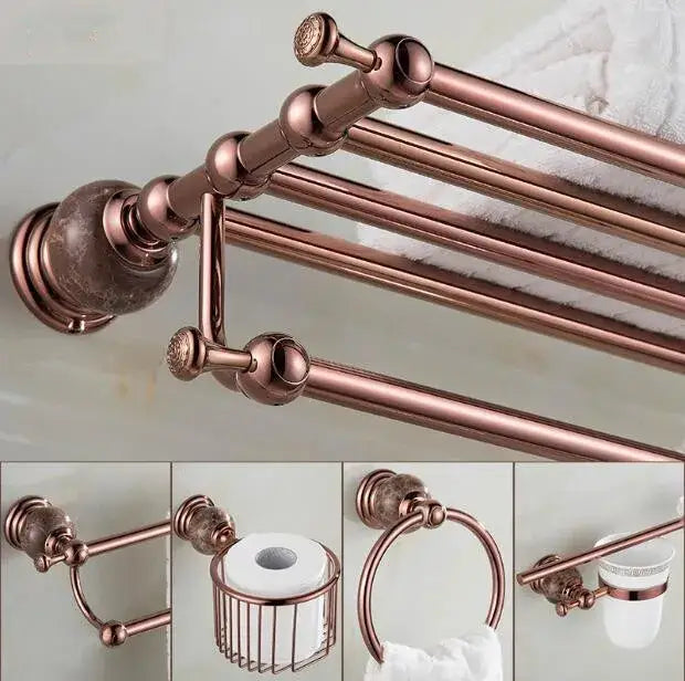 Rose Gold Bathroom Set
