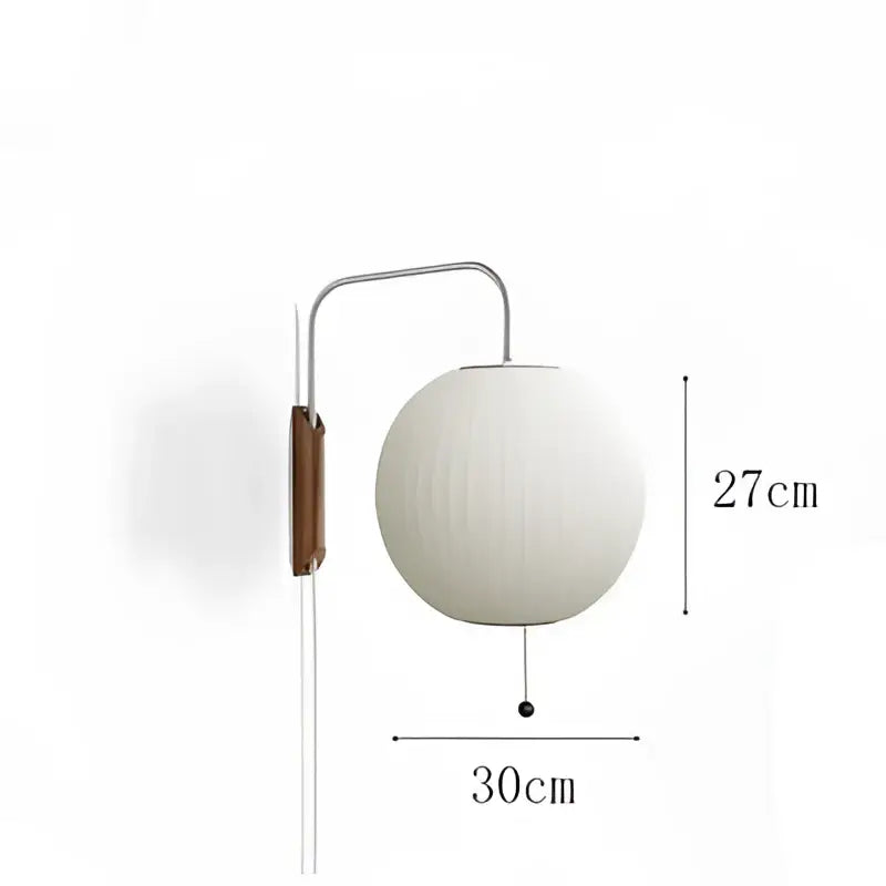 Cream Handwoven Silk Wall Light