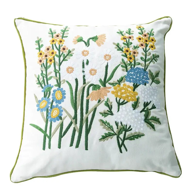 Floral Cotton Linen Pillowcase
