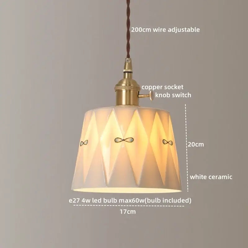 Geometric Ceramic Pendant Light