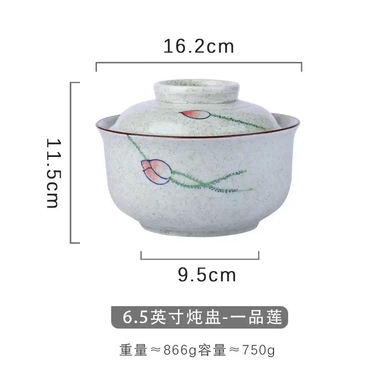 Blue Ceramic Ramen Bowl