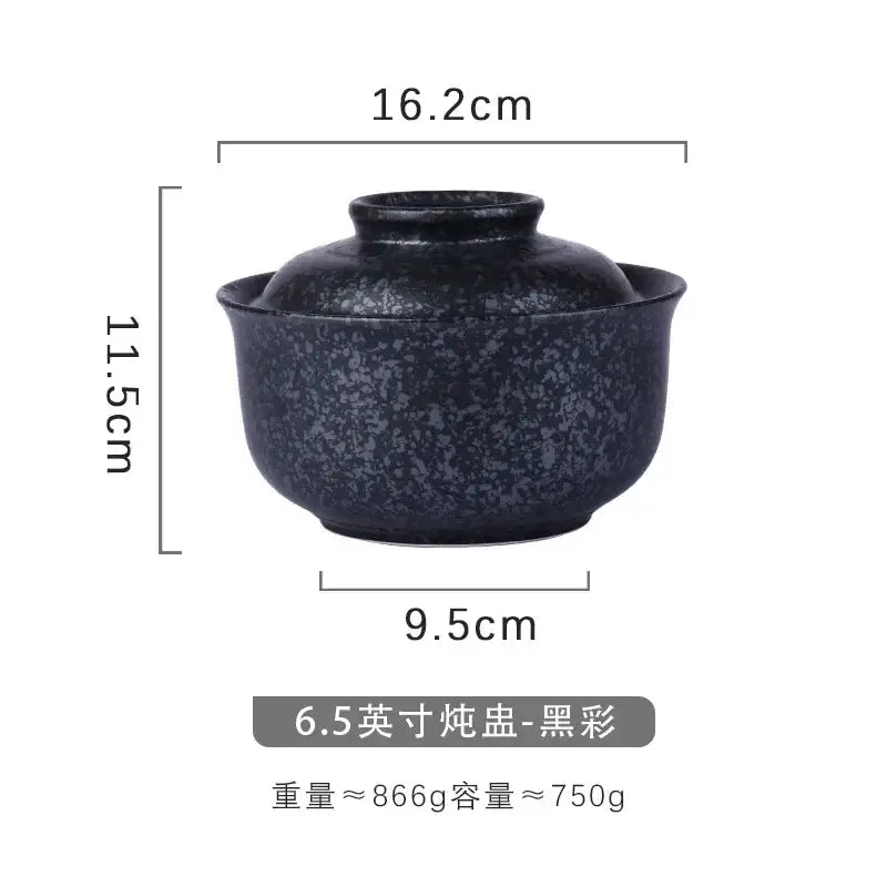 Blue Ceramic Ramen Bowl