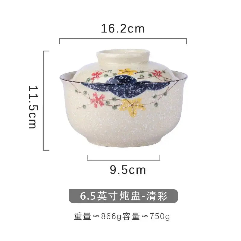 Blue Ceramic Ramen Bowl