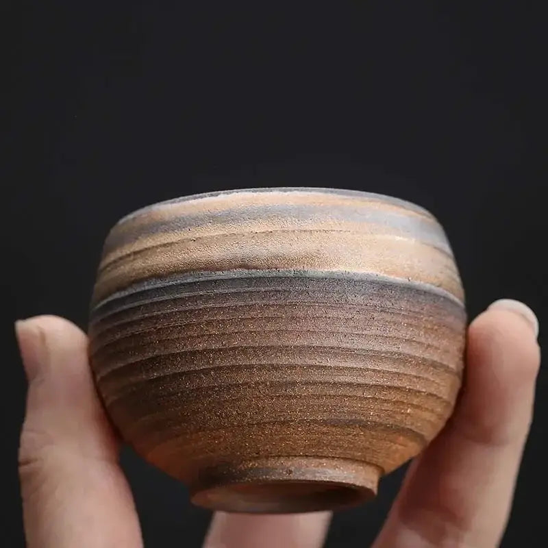 Porcelain Brown Gray Cup